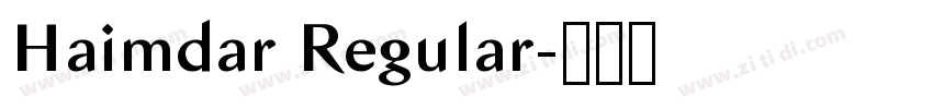 Haimdar Regular字体转换 Haimdar Regular字体转换